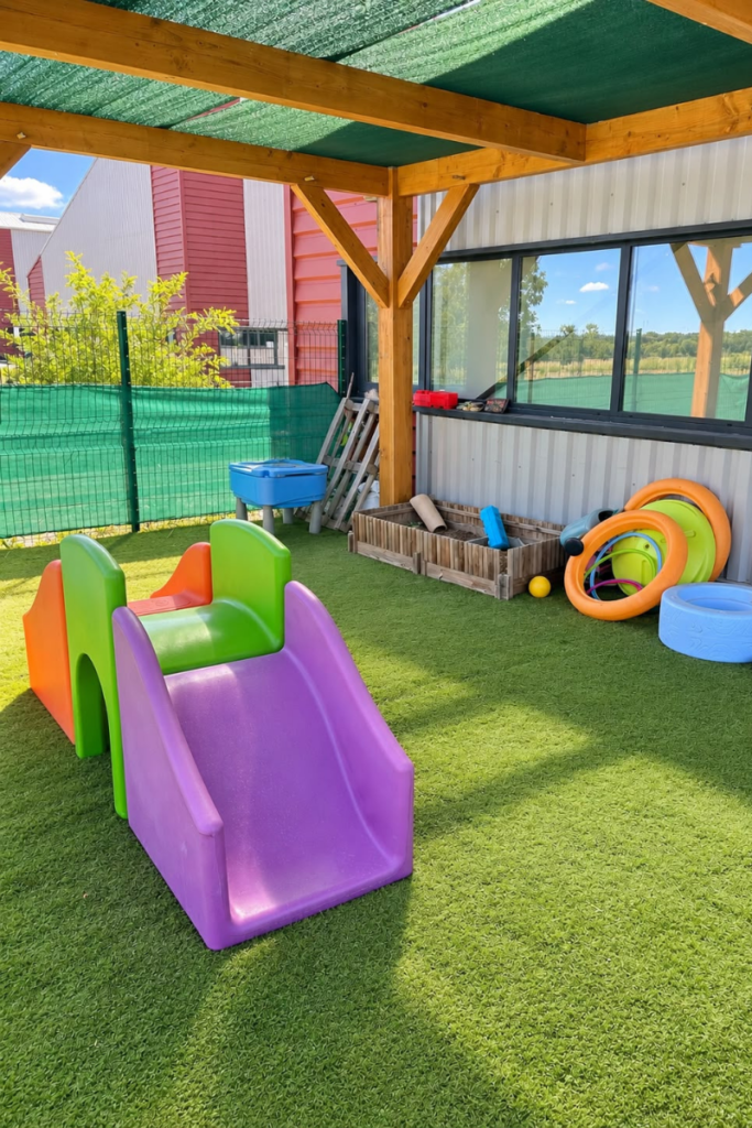 Jardin de 50 mètres carrés micro crèche