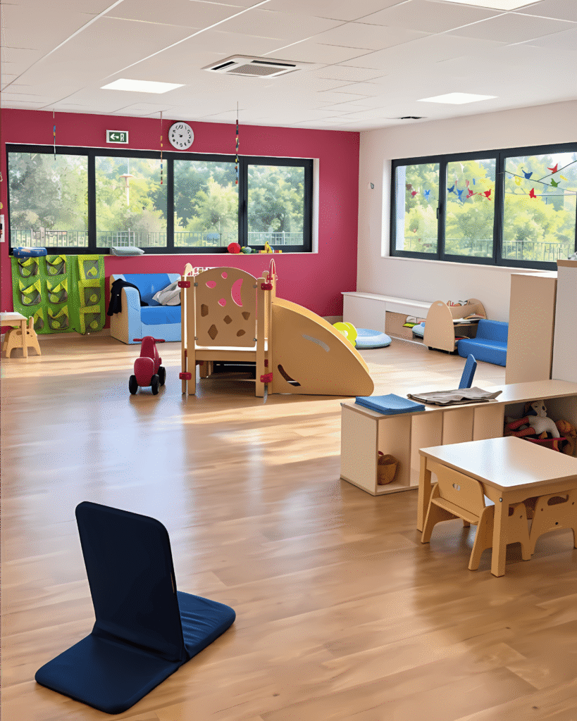 Salle de vie de la Micro-crèche Douceur et petits pas à Corbières en Provence